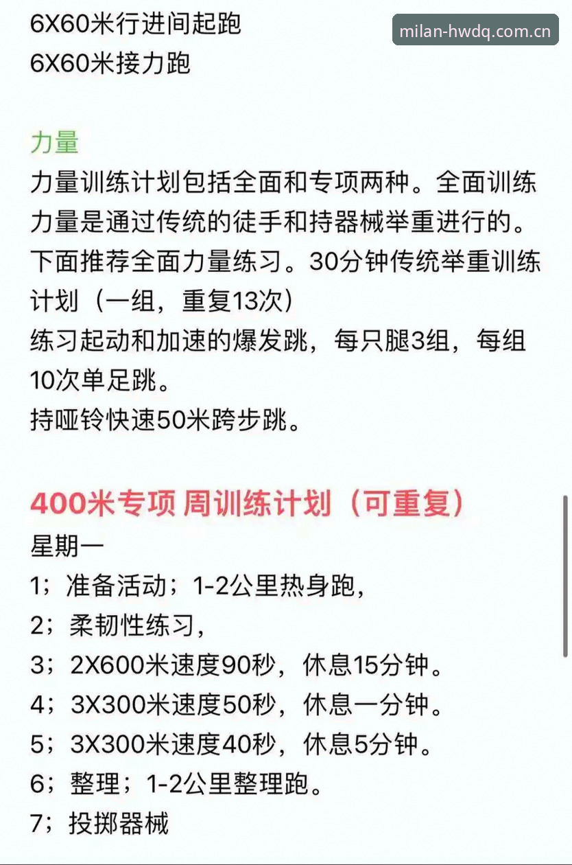 米兰训练日志实用解读